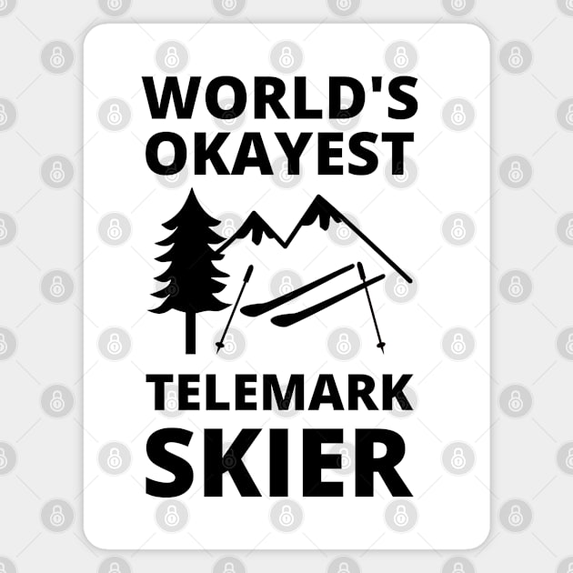 World's Okayest Telemark Skier - Skiing Magnet by Petalprints